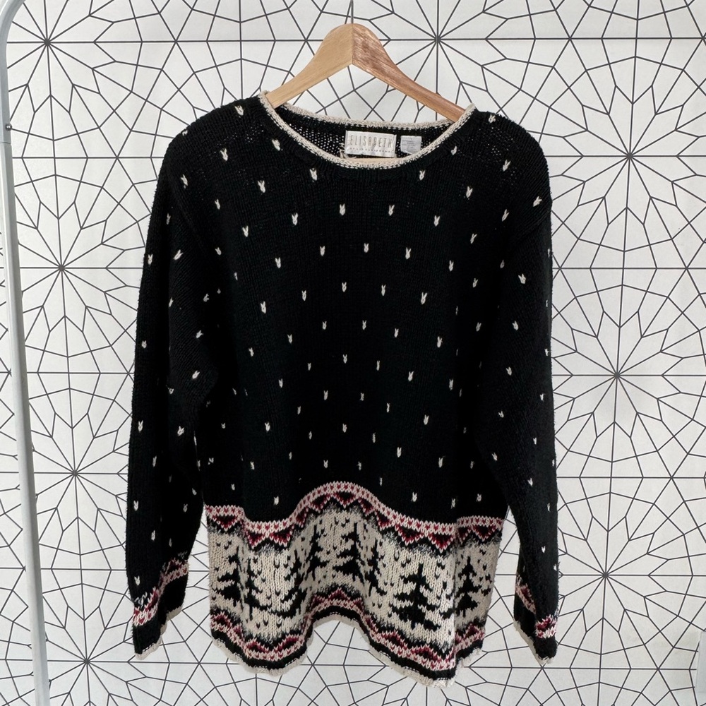 Vintage - Elisabeth by Liz Claiborne Black Knit Winter Sweater